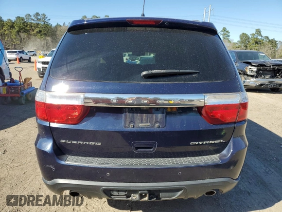 2013 Dodge Durango Citadel with VIN 1C4SDHET0DC662129, listed as a Copart auction lot 48387885 with 125,454 mi miles and Salvage Title. Bid and sale history available at carsss.com. Image 6.