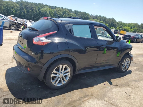 2015 Nissan Juke SV with VIN JN8AF5MV5FT558184, listed as a Copart auction lot 57761285 with 57,025 mi miles and Salvage title. Bid and sale history available at DreamBid. Image 3.