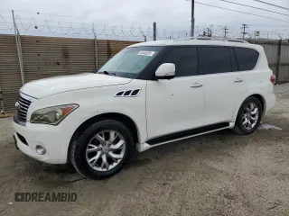 2011 Infiniti QX56 7-passenger with VIN JN8AZ2NF1B9500206, listed as a Copart auction lot 54245325 with 189,438 mi miles and Salvage Title. Bid and sale history available at carsss.com. Image 1.