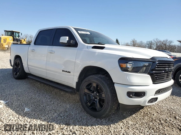 2020 Ram 1500 Big Horn with VIN 1C6SRFFT0LN412419, listed as a Copart auction lot 48117365 with 61,471 mi miles and Salvage Title. Bid and sale history available at carsss.com. Image 4.