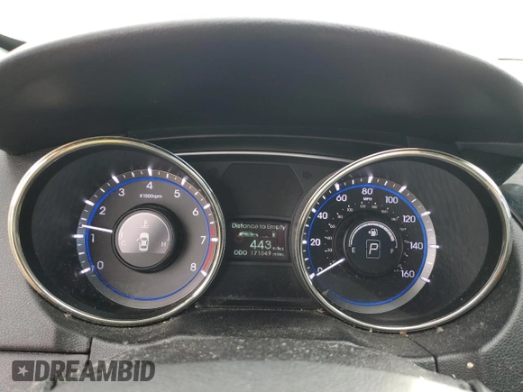 2012 Hyundai Sonata Limited with VIN 5NPEC4AC6CH320105, listed as a Copart auction lot 45430715 with 171,549 mi miles and Salvage Title. Bid and sale history available at carsss.com. Image 9.
