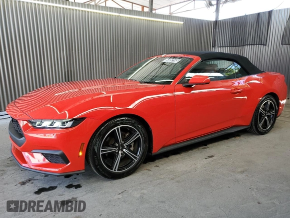 2024 Ford Mustang EcoBoost with VIN 1FAGP8UHXR5114960, listed as a Copart auction lot 53052165 with 38,324 mi miles and Clean Title. Bid and sale history available at carsss.com. Image 1.