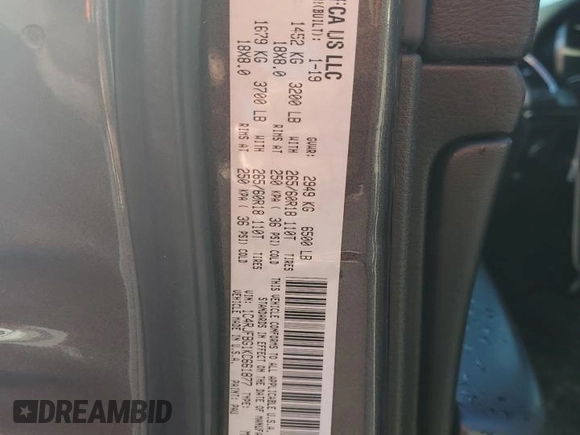 2019 Jeep Grand Cherokee Limited with VIN 1C4RJFBG1KC661877, listed as a Copart auction lot 63414395 with 11,810 mi miles and Salvage title. Bid and sale history available at DreamBid. Image 13.