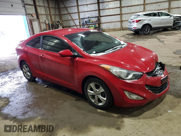2013 Hyundai Elantra Coupe GS with VIN KMHDH6AE7DU018741, listed as a Copart auction lot 88464035 with 92,495 mi miles and Salvage Title. Bid and sale history available at carsss.com. Image 4.