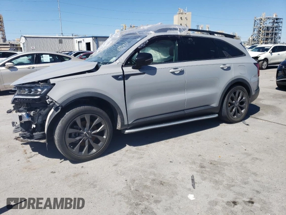 2022 Kia Sorento X-Line SX Prestige with VIN 5XYRKDLF5NG092457, listed as a Copart auction lot 49263335 with Not provided miles and Salvage title. Bid and sale history available at DreamBid. Image 1.