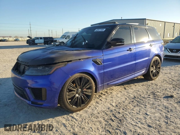 2019 Land Rover Range Rover Sport Dynamic with VIN SALWR2RE2KA818930, listed as a Copart auction lot 43557155 with 0 mi miles and Salvage Title. Bid and sale history available at carsss.com. Image 1.