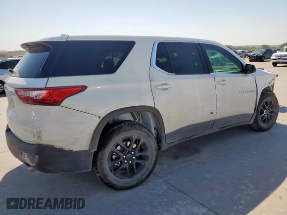 2020 Chevrolet Traverse LS with VIN 1GNERFKW6LJ252776, listed as a Copart auction lot 53381725 with 0 mi miles and Salvage Title. Bid and sale history available at carsss.com. Image 3.