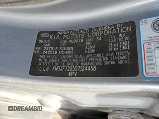 2005 Kia Sportage LX with VIN KNDJF723557124458, listed as a Copart auction lot 87089674 with Not Provided miles and Salvage Title. Bid and sale history available at carsss.com. Image 14.