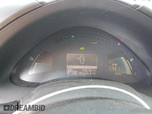 2015 Nissan LEAF S z VIN 1N4AZ0CP2FC303068, wystawiony jako Copart lot #55519835 z przebiegiem 93 618 mil mil oraz Szkoda całkowita • Salvage title. Historia ofert i sprzedaży dostępna na DreamBid. Obrazek 9.