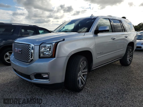2017 GMC Yukon Denali with VIN 1GKS1CKJ4HR164537, listed as a Copart auction lot 74019184 with 0 mi miles and Salvage Title. Bid and sale history available at carsss.com. Image 1.