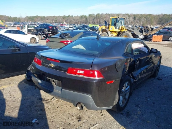 2015 Chevrolet Camaro LS with VIN 2G1FB1E30F9103763, listed as a IAAI auction lot 41542956 with 154189 miles. Bid and sale history available at carsss.com. Image 4.
