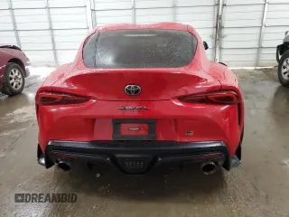 2020 Toyota GR Supra 3.0 with VIN WZ1DB4C08LW022135, listed as a Copart auction lot 72542424 with 17,421 mi miles and Salvage Title. Bid and sale history available at carsss.com. Image 6.