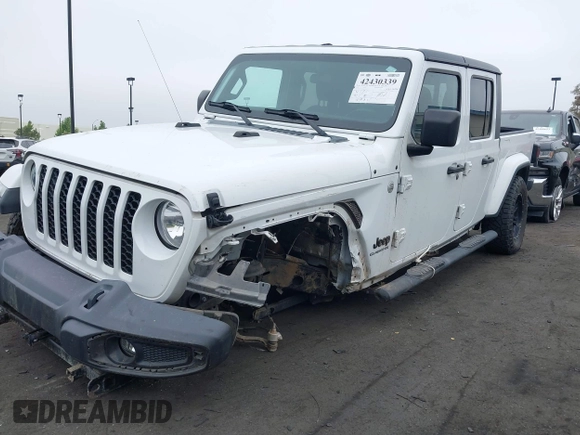 2020 Jeep Gladiator Sport S with VIN 1C6HJTAG9LL194454, listed as a IAAI auction lot 42430339 with 90,461 mi miles and . Bid and sale history available at DreamBid. Image 6.