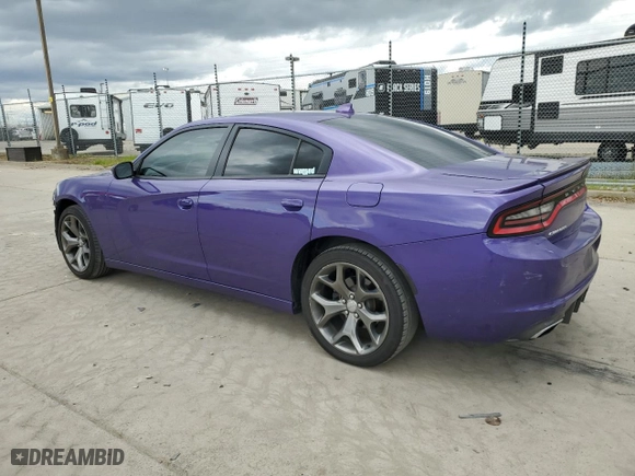 2016 Dodge Charger SXT with VIN 2C3CDXHG3GH140565, listed as a Copart auction lot 48058985 with 99,216 mi miles and Salvage Title. Bid and sale history available at carsss.com. Image 2.