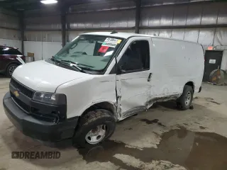 2023 Chevrolet Express Cargo with VIN 1GCWGAFP1P1109667, listed as a Copart auction lot 57017295 with Not provided miles and Salvage title. Bid and sale history available at DreamBid. Image 1.
