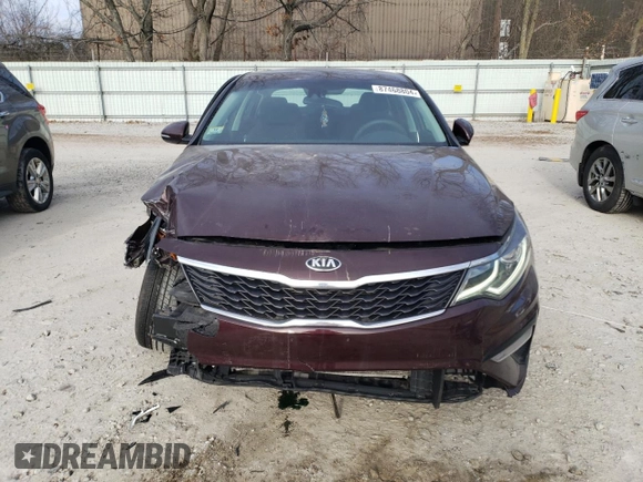 2019 Kia Optima LX with VIN 5XXGT4L33KG352722, listed as a Copart auction lot 87468804 with 49,167 mi miles and Salvage Title. Bid and sale history available at DreamBid. Image 5.