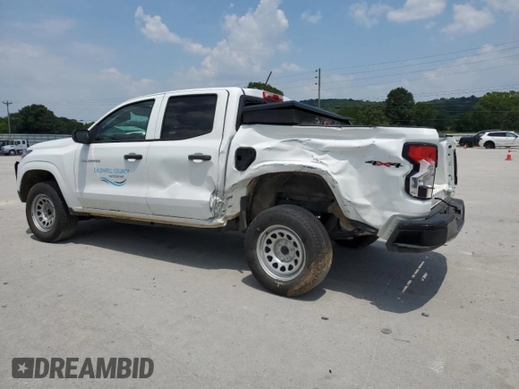 2024 Chevrolet Colorado 4WD Work Truck z VIN 1GCGTBEC6R1124897, wystawiony jako Copart lot #59235665 z przebiegiem 14 521 mil mil oraz Szkoda całkowita • Salvage title. Historia ofert i sprzedaży dostępna na DreamBid. Obrazek 2.
