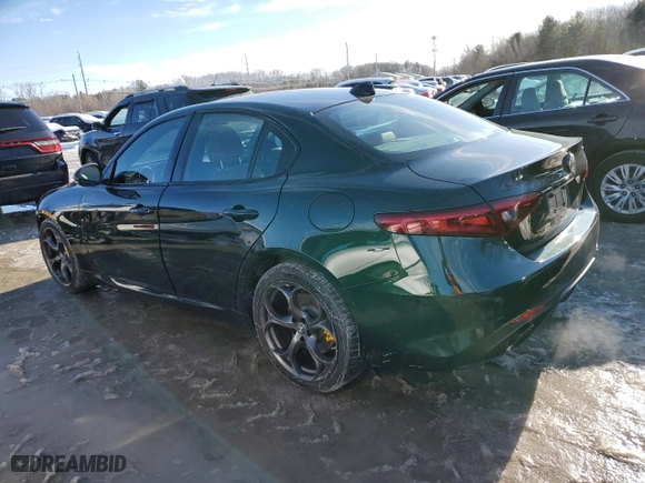 2021 Alfa Romeo Giulia Ti with VIN ZARFANBN2M7645829, listed as a Copart auction lot 45524315 with 58,368 mi miles and Salvage Title. Bid and sale history available at carsss.com. Image 2.