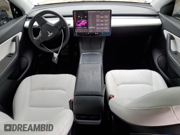 2021 Tesla Model Y Long Range with VIN 5YJYGDEE4MF231016, listed as a Copart auction lot 50908475 with 35,216 mi miles and Salvage Title. Bid and sale history available at DreamBid. Image 8.