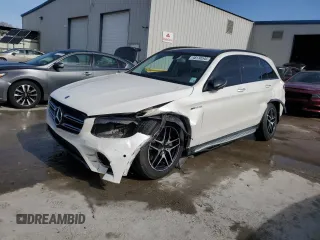 2017 Mercedes-Benz GLC with VIN WDC0G4JB3HF215460, listed as a Copart auction lot 48138545 with 103,870 mi miles and Salvage Title. Bid and sale history available at carsss.com. Image 1.