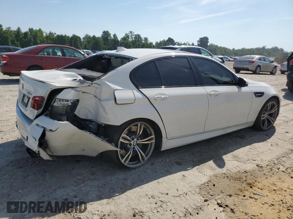 2014 BMW M5 with VIN WBSFV9C54ED097879, listed as a Copart auction lot 61380464 with 78,367 mi miles and Salvage Title. Bid and sale history available at carsss.com. Image 3.