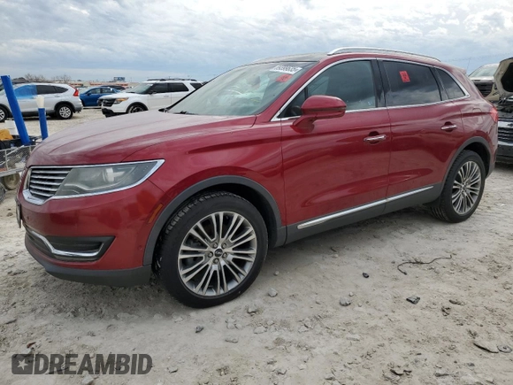 2016 Lincoln MKX Reserve with VIN 2LMTJ6LR9GBL51411, listed as a Copart auction lot 89399635 with 26,018 mi miles and Clean Title. Bid and sale history available at DreamBid. Image 1.