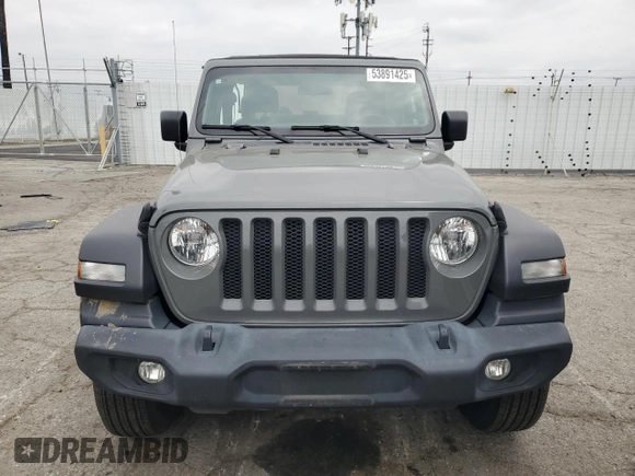 2020 Jeep Wrangler Sport S with VIN 1C4GJXAN8LW130902, listed as a Copart auction lot 53891425 with 64,858 mi miles and Salvage title. Bid and sale history available at DreamBid. Image 5.