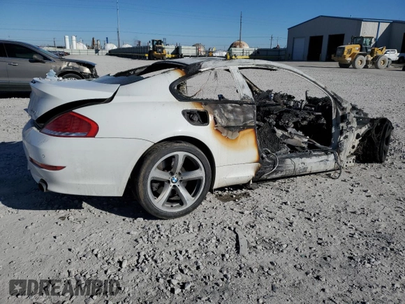 2010 BMW 6 Series 650i with VIN WBAEA5C58ACV93725, listed as a Copart auction lot 42493345 with 0 mi miles and Non Repairable. Bid and sale history available at carsss.com. Image 3.
