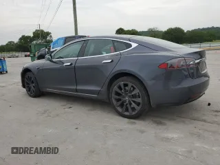 2020 Tesla Model S Long Range with VIN 5YJSA1E22LF351472, listed as a Copart auction lot 56195695 with 76,311 mi miles and Salvage title. Bid and sale history available at DreamBid. Image 2.