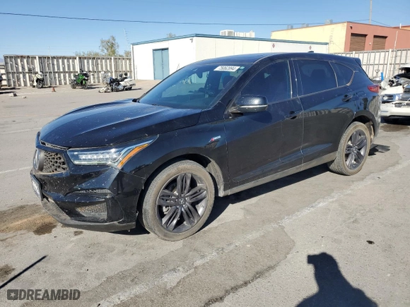 2021 Acura RDX w/A-Spec Package with VIN 5J8TC1H60ML011816, listed as a Copart auction lot 75062894 with 90,235 mi miles and Salvage Title. Bid and sale history available at carsss.com. Image 1.