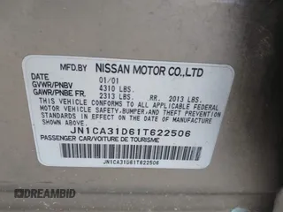 2001 Nissan Maxima GXE z VIN JN1CA31D61T622506, wystawiony jako IAAI lot #42344837 z przebiegiem 128 764 mil mil oraz . Historia ofert i sprzedaży dostępna na DreamBid. Obrazek 9.