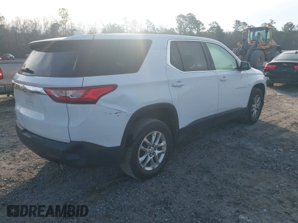 2019 Chevrolet Traverse LS z VIN 1GNERFKW6KJ241033, wystawiony jako IAAI lot #41640948 z przebiegiem 61 307 mil mil oraz . Historia ofert i sprzedaży dostępna na DreamBid. Obrazek 4.