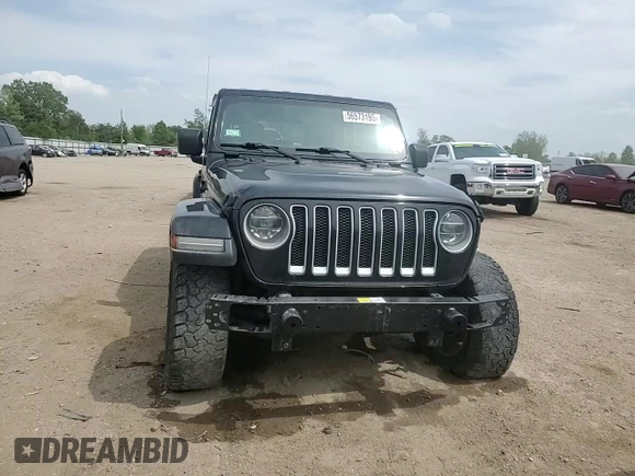 2018 Jeep Wrangler Unlimited Sahara with VIN 1C4HJXEG0JW141101, listed as a Copart auction lot 56573195 with 143,854 mi miles and Salvage title. Bid and sale history available at DreamBid. Image 14.