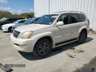 2003 Lexus GX 470 with VIN JTJBT20X430003896, listed as a Copart auction lot 53808295 with 163,376 mi miles and Salvage Title. Bid and sale history available at carsss.com. Image 1.
