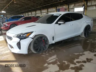 2019 Kia Stinger GT with VIN KNAE35LCXK6043127, listed as a Copart auction lot 45536535 with 147,952 mi miles and Salvage Title. Bid and sale history available at carsss.com. Image 1.