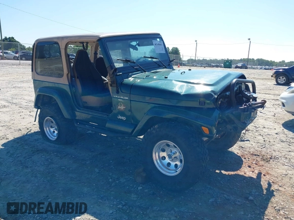 2001 Jeep Wrangler Sahara with VIN 1J4FA59S71P340368, listed as a IAAI auction lot 40148603 with 138,710 mi miles. Bid and sale history available at carsss.com. Image 1.