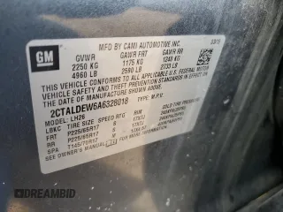 2010 GMC Terrain SLE-2 with VIN 2CTALDEW6A6328018, listed as a Copart auction lot 88158325 with 179,032 mi miles and Salvage Title. Bid and sale history available at carsss.com. Image 13.