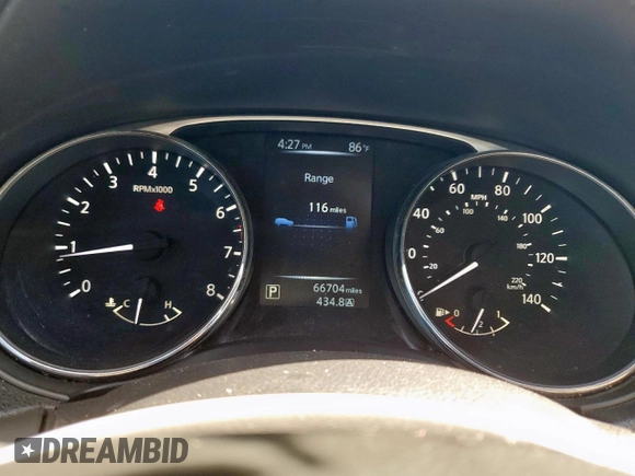 2016 Nissan Rogue S with VIN KNMAT2MT5GP734386, listed as a Copart auction lot 53943995 with 66,704 mi miles and Salvage Title. Bid and sale history available at DreamBid. Image 9.