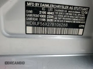 2007 Mercedes-Benz E 350 with VIN WDBUF56X27B106268, listed as a Copart auction lot 51499375 with 151,058 mi miles and Salvage Title. Bid and sale history available at DreamBid. Image 12.
