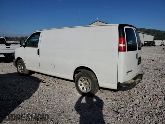 2010 Chevrolet Express Cargo Van with VIN 1GCUGADX2A1182046, listed as a Copart auction lot 47025835 with 0 mi miles and Salvage Title. Bid and sale history available at carsss.com. Image 2.