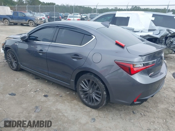 2019 Acura ILX w/Premium/A-Spec Pkg with VIN 19UDE2F8XKA003563, listed as a IAAI auction lot 41565914 with 49,960 mi miles. Bid and sale history available at carsss.com. Image 3.