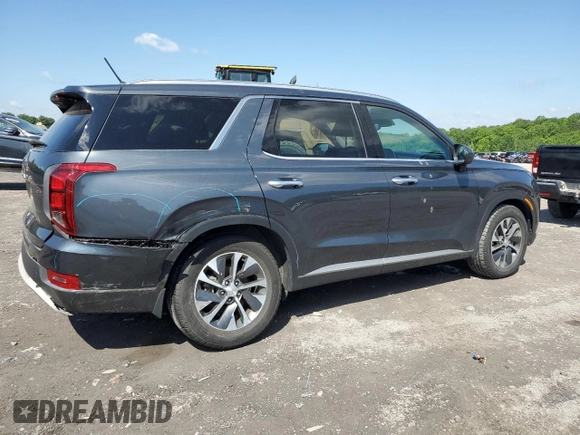 2020 Hyundai Palisade SEL with VIN KM8R2DHE2LU143565, listed as a Copart auction lot 58582375 with 72,435 mi miles and Salvage title. Bid and sale history available at DreamBid. Image 3.
