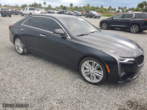 2021 Cadillac CT4 Premium Luxury with VIN 1G6DB5RK6M0129902, listed as a Copart auction lot 74397794 with 0 mi miles and Salvage Title. Bid and sale history available at carsss.com. Image 4.
