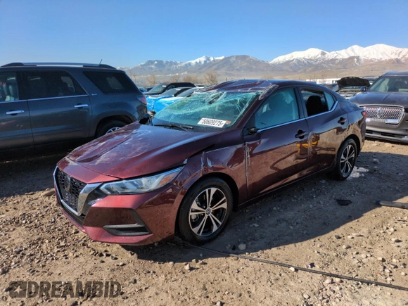 2023 Nissan Sentra SV with VIN 3N1AB8CV1PY228080, listed as a Copart auction lot 50609275 with 17,505 mi miles and Salvage Title. Bid and sale history available at DreamBid. Image 1.