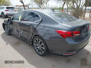 2015 Acura TLX V6 Tech with VIN 19UUB2F51FA010423, listed as a IAAI auction lot 41927772 with 139,966 mi miles. Bid and sale history available at carsss.com. Image 3.