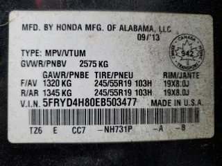 2014 Acura MDX Advance z VIN 5FRYD4H80EB503477, wystawiony jako Copart lot #62566005 z przebiegiem 150 208 mil mil oraz Czysty tytuł • Clean title. Historia ofert i sprzedaży dostępna na DreamBid. Obrazek 14.