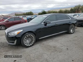 2017 Genesis G90 3.3T Premium with VIN KMHG34JA7HU030598, listed as a Copart auction lot 79275584 with 64,039 mi miles and Salvage Title. Bid and sale history available at carsss.com. Image 1.