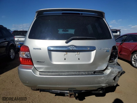 2006 Toyota Highlander Hybrid with VIN JTEEW21A460019050, listed as a Copart auction lot 49583945 with 145,646 mi miles and Salvage Title. Bid and sale history available at carsss.com. Image 6.