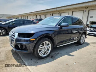 2018 Audi Q5 Premium Plus with VIN WA1BNAFY0J2173269, listed as a Copart auction lot 59921775 with 56,117 mi miles and Salvage title. Bid and sale history available at DreamBid. Image 1.