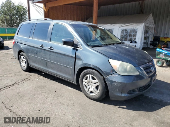 2006 Honda Odyssey EX-L with VIN 5FNRL38706B030501, listed as a Copart auction lot 53096515 with 197,215 mi miles and Salvage Title. Bid and sale history available at carsss.com. Image 4.